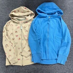 Target Cat & Jack All in Motion Girls Full Zip Hoodie Bundle lot Size 7/8